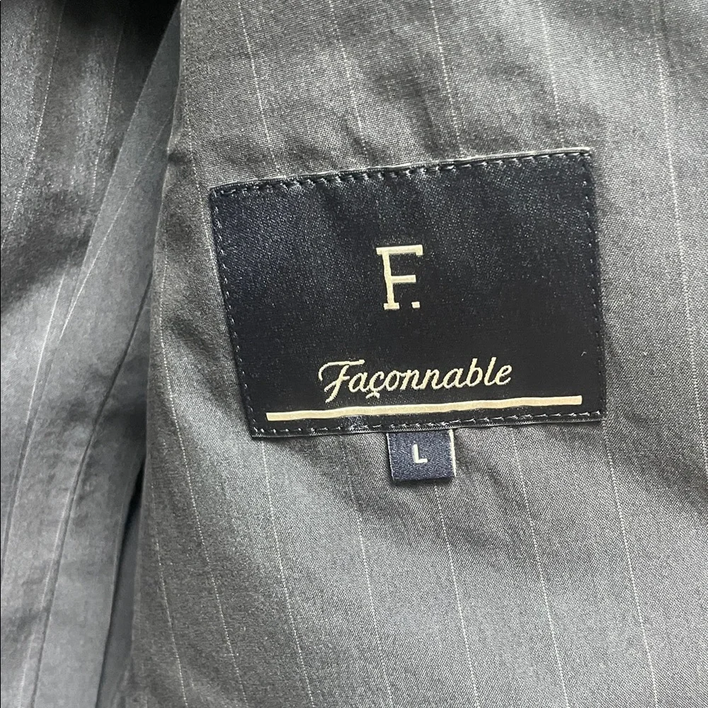 Faconnable Pin Stripe Silk/Cotton Sport Coat Size 47R/Large